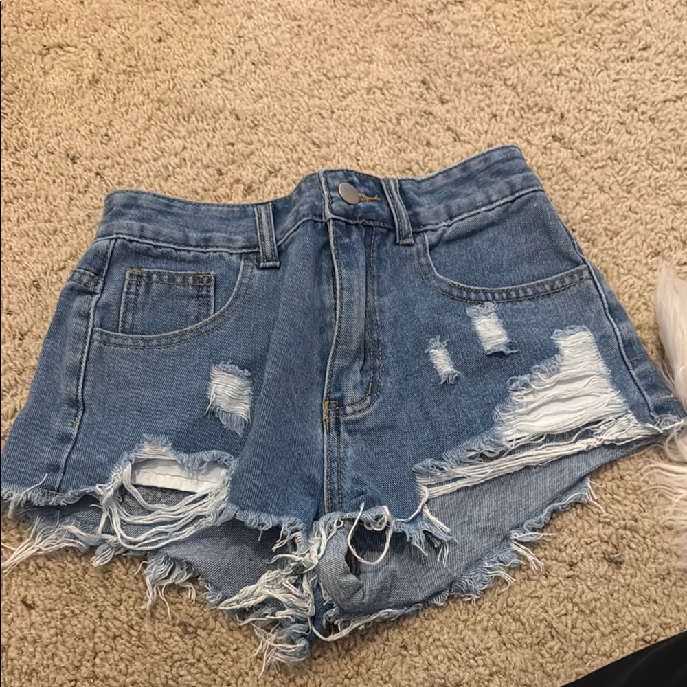 Distressed Denim Women's Shorts